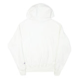 CHAMPION Mens White Pullover Hoodie M Classic Logo Sweatshirt Drawstring