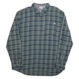 VANS Mens Green & Blue Check Shirt 2XL Cotton Blend Casual Button-Down Long
