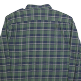 VANS Mens Green & Blue Check Shirt 2XL Cotton Blend Casual Button-Down Long