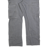 WRANGLER Mens Cotton Grey Regular Straight Trousers W36 L30 Workwear Casual