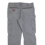 WRANGLER Mens Cotton Grey Regular Straight Trousers W36 L30 Workwear Casual