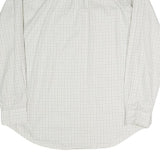RALPH LAUREN Mens White & Black Checked Cotton Blend Shirt L Classic Fit