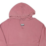 ADIDAS Womens Pink Cotton Blend Cropped Hoodie UK 14 Casual Sportswear