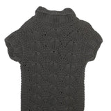 TED BAKER Womens Grey Cable Knit Chunky Jumper Round Neck M Cotton Blend