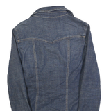 GUESS Womens Blue Denim Jacket M Cotton Button Plain Classic Fitted