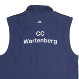 ADIDAS Mens Blue & Neon Green Sleeveless Track Jacket S Polyester Blend Zip
