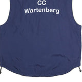 ADIDAS Mens Blue & Neon Green Sleeveless Track Jacket S Polyester Blend Zip