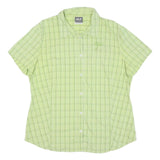JACK WOLFSKIN Womens Green Check Shirt XL Lightweight Outdoor Casual Summer