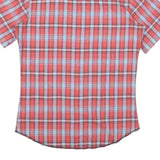 WRANGLER Mens Red Blue Check Shirt S Cotton Blend Western Style Casual