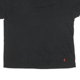 POLO RALPH LAUREN Mens Black Black V-Neck T-Shirt XL Cotton Blend Casual