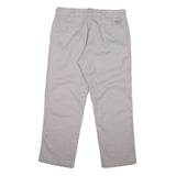 DICKIES Mens Cotton Blend Beige Regular Fit Straight Leg Trousers W36 L30