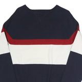TOMMY HILFIGER Mens Navy & Red & White Patterned Pullover Crew Neck Basic Knit M