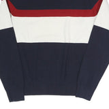 TOMMY HILFIGER Mens Navy & Red & White Patterned Pullover Crew Neck Basic Knit M