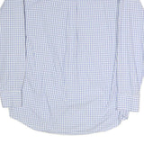 WRANGLER Mens Blue & White Check Shirt M Cotton Blend Long Sleeve Button Collar