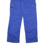 DICKIES Mens Regular Blue & Black Workwear Cargo Trousers W30 L30 Durable Cotton