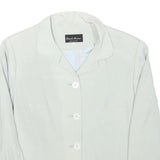 DANIELLE MARIANI Womens White Cream Button Jacket S Polyester Blend Plain