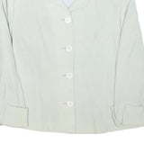 DANIELLE MARIANI Womens White Cream Button Jacket S Polyester Blend Plain