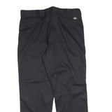 DICKIES Mens Cotton Blend Black Regular Straight Trousers W40 L32 Workwear