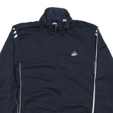 ADIDAS Mens Navy Blue Sports Zip Jacket M Polyester Blend Plain Athletic