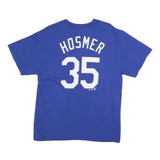 MAJESTIC Mens Blue Royals Graphic T-Shirt L Short Sleeve Crew Neck Sportswear