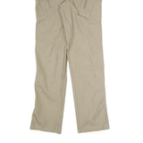 Beige Mens Regular Fit Straight Cotton Blend Trousers W31 L32 Casual Wear