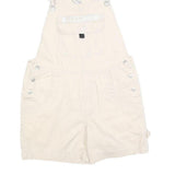 BUM Womens Cream Cotton Blend Short Dungarees M W34 L6 Casual Summer Overall