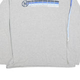 NAUTICA Mens Grey & Blue Long Sleeve Crew Neck Graphic T-Shirt XL Polyester