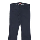 DICKIES Womens Cotton Blend Navy Regular Fit Bootcut Trousers W30 L29 Workwear