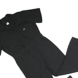 DICKIES Mens Black Dungarees Regular Polyester Blend Plain L W40 L30 Workwear