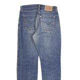 LEVI'S 521 02 Mens Jeans Blue Regular Straight Denim Medium W32 L32 Zip Closure