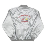 WEST ARK Mens Silver Satin Button Jacket 3XL Embroidered Workwear Lightweight