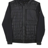 BARBOUR INTERNATIONAL Mens Black Zip Hooded Jacket M Polyester Blend Casual