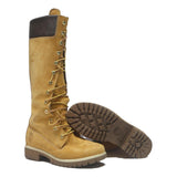 TIMBERLAND Tall Women's Lace-Up Leather Boots Beige & Brown UK 4 Winter