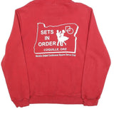 NIKE Mens Red Pullover Hoodie L Square Dance Club Graphic Print