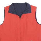 CHAPS Mens Red & Navy Waistcoat Outdoor Zip Sleeveless Regular Fit Polyester