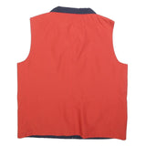 CHAPS Mens Red & Navy Waistcoat Outdoor Zip Sleeveless Regular Fit Polyester