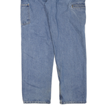 CARHARTT Mens Regular Fit Blue Denim Jeans W38 L32 Workwear Zip Closure