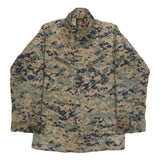 AMERICAN APPAREL Mens Green & Brown Military Jacket S Cotton Blend Button