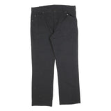 DICKIES Mens Black Cotton Blend Regular Fit Straight Leg Trousers W36 L30