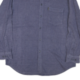 GUESS JEANS Mens Blue Checked Shirt L Long Sleeve Cotton Casual