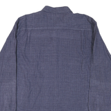 GUESS JEANS Mens Blue Checked Shirt L Long Sleeve Cotton Casual