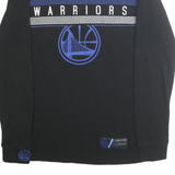 NBA Mens Black Golden State Warriors Long Sleeve Crew Neck Cotton Blend L