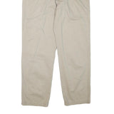 NAUTICA Mens Relaxed Beige Cotton Blend Zip Trousers W36 L32 Casual Classic