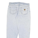 CARHARTT Mens Relaxed Jeans Light Blue Denim W36 L31 Zip Cotton Blend Casual