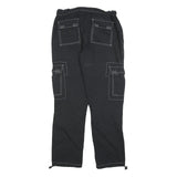 BPC Womens Black Regular Cargo Trousers W30 L32 Polyester Blend Zip Pockets