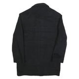 LAUREN RALPH LAUREN Mens Black Wool Button Jacket M Plain Classic Warm