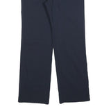 BIAGGINI Womens Cotton Blend Navy Regular Fit Straight Leg Trousers W30 L30