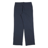 BIAGGINI Womens Cotton Blend Navy Regular Fit Straight Leg Trousers W30 L30