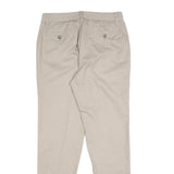 NAUTICA Mens Slim Beige Cotton Trousers W30 L32 Casual Zip Closure
