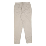 NAUTICA Mens Slim Beige Cotton Trousers W30 L32 Casual Zip Closure